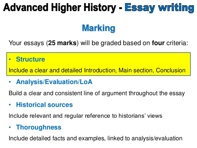 Advanced essay writing