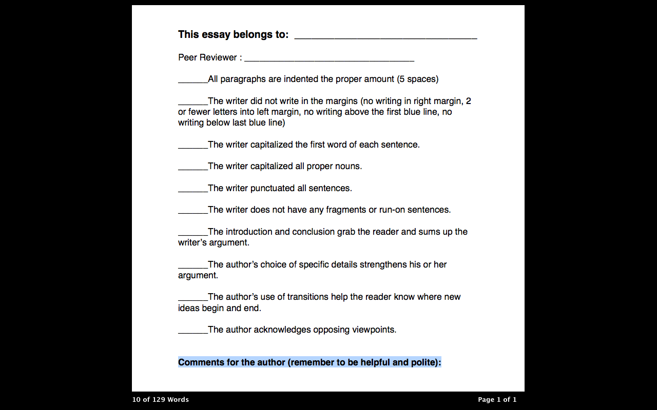 Essay review