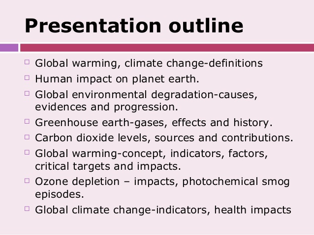 Global warming research paper