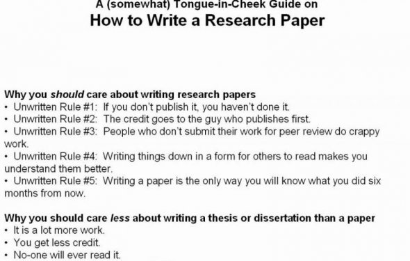 Help on writing a research paper