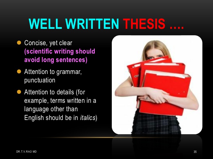 Writing of thesis